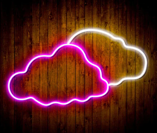 Neon LED Sign - Clouds Design (Dual Color)