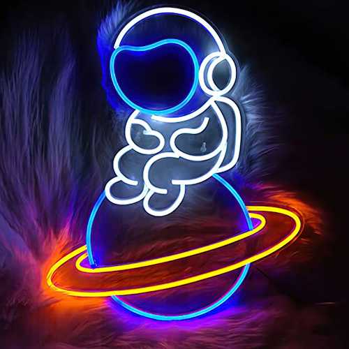 Neon LED Astronaut Sign - Explore the Galaxy